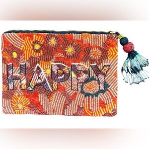 Beautiful and unique, handmade beaded clutch.